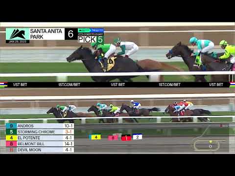 El Potente wins Race 6 on Sunday, January 29 at Santa Anita Park