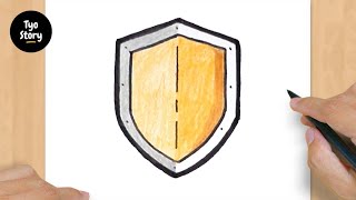 #438 How to Draw a Shield - Easy Drawing Tutorial