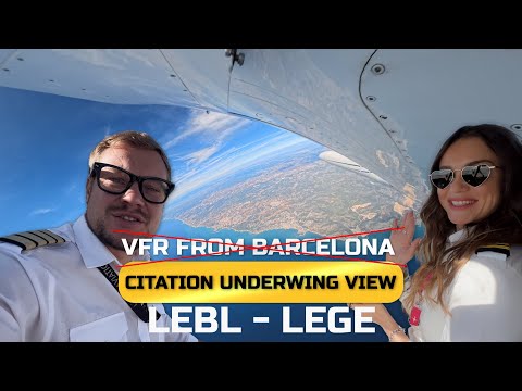 CESSNA CITATION ULTRA | LEBL to LEGE | UNDERWING VIEW