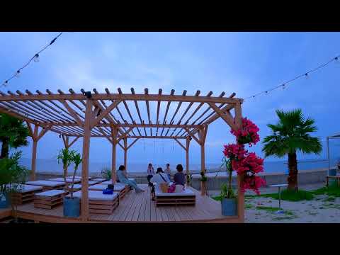 [4K] BEACH WALK | RINKU BEACH TOKONAME JAPAN | FAMILY BONDING | BEACH CAMPING RESORT