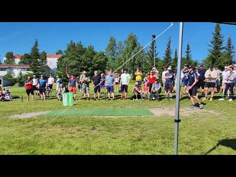 Simon Lizotte - slow motion Disc Golf Drive - European Open Presidents Cup 2022 - Beast Hole 11