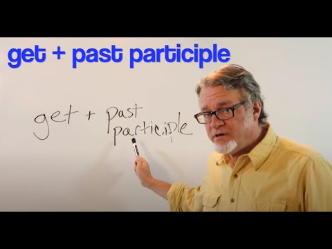 Form the passive voice with "get" + past participle.