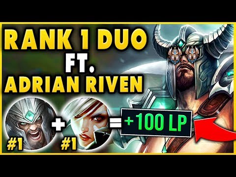 TWO RANK 1 ONE-TRICKS DUO TOGETHER (BEST RIVEN WORLD + TRYND) FT. ADRIAN RIVEN - League of Legends