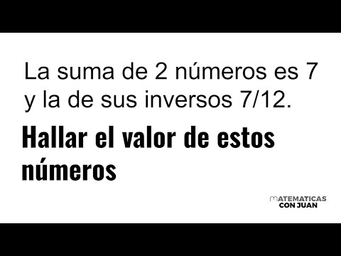 HALLA LOS DOS NÚMEROS DESCONOCIDOS. Razonamiento Matemático