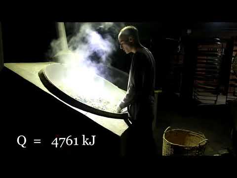 Physics of tea processing: heat management during kill-green