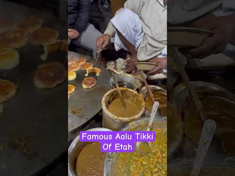 Etah’s Famous Aalu Tikki  #streetfood #shortsfeed #indianstreetfood #aalu #aalutikki #tikki #street