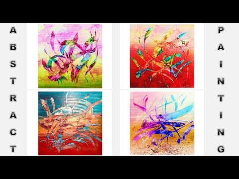 Sublime «Scratch Art Technique» abstract painting Demonstration !!