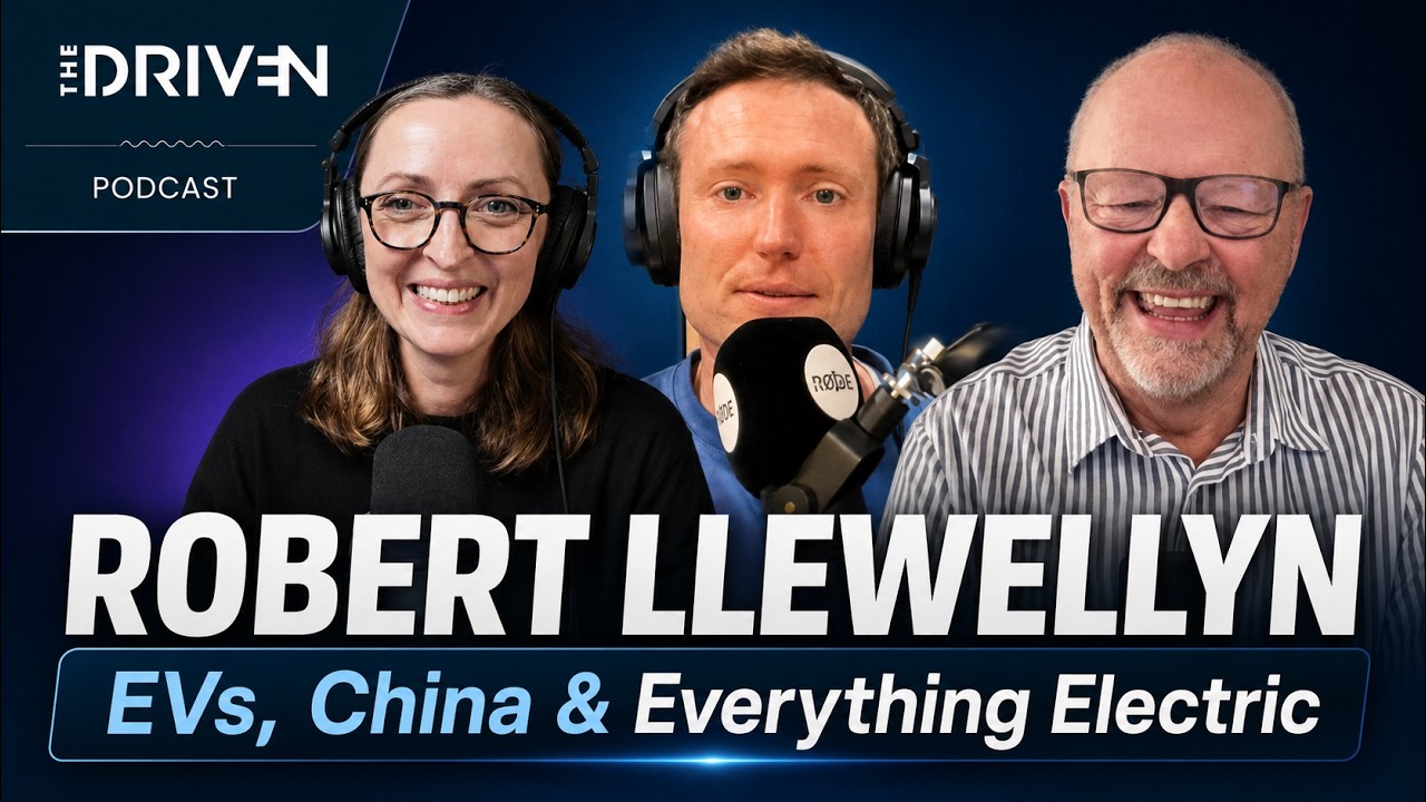 Robert Llewellyn appearing remotely on The Driven Podcast