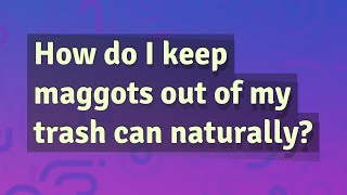 How do I keep maggots out of my trash can naturally?