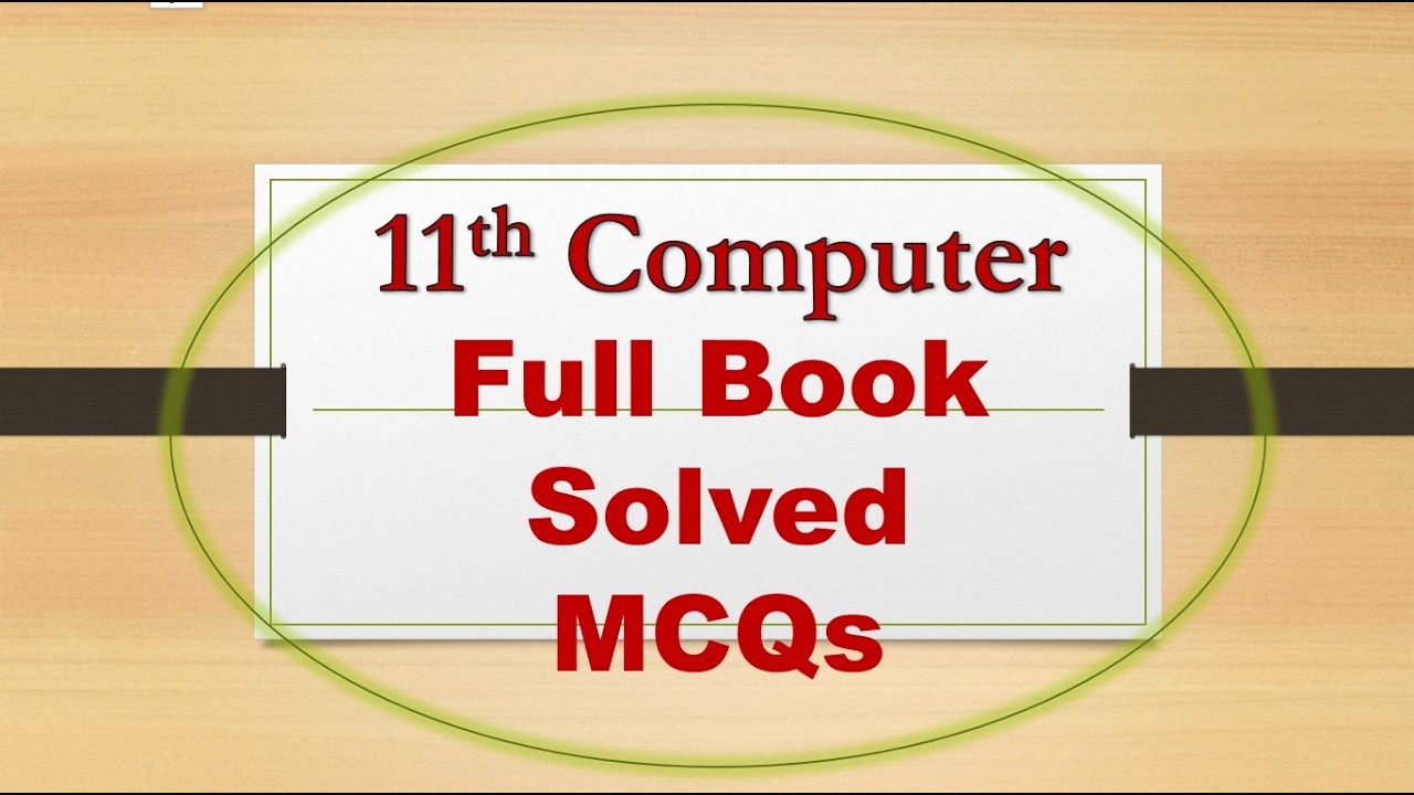 First year computer science Full book solved important MCQs
