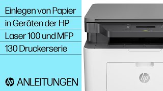 Einlegen von Papier in Geräte der HP Laser 100 und MFP 130 Druckerserie