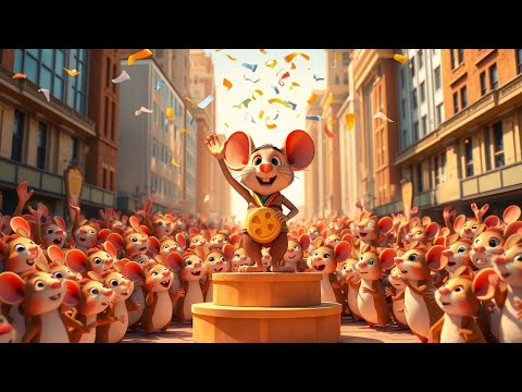 Max the Brave Mouse. Nursery rhyme. Kids song.
