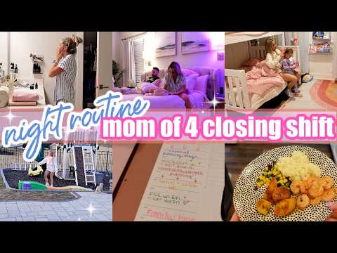 *NEW* NIGHT ROUTINE WITH MOM HACKS AS A MOM OF 4 CLOSING SHIFT TIFFANI BEASTON HOMEMAKING 2025