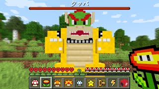 【マイクラ】マリオのアイテムを使って凶暴なクッパを倒せ！【マインクラフト】