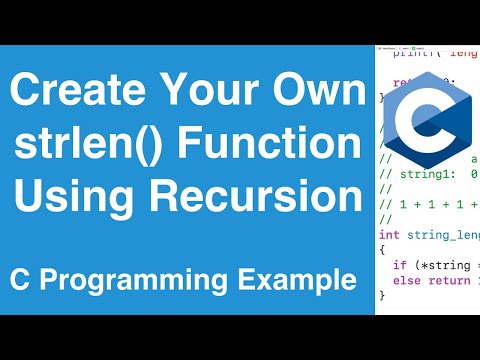 Calculate String Length Using Recursion C Programming Example
