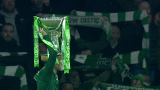 Celtic fans sing You&#39;ll Never Walk Alone as Kyogo holds Premier Sports Cup