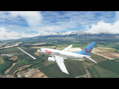 Approach to Poprad-Tatry : LZTT LOC27 Circling to Rwy09