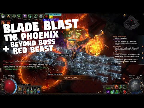 Path of Exile 3.12 (3.13) - SSF - T16 Phoenix + Beyond Boss + RED Beast - Blade Blast Poison