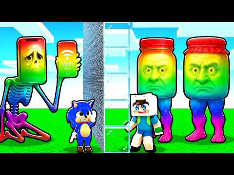 RAINBOW ITALIAN BRAINROT MOB SAVAŞINDA HİLE YAPTIM 🌈 Minecraft