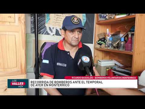 El trabajo de los Bomberos Voluntarios de Monterrico en el temporal
