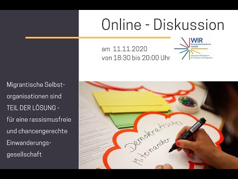 Online-Diskussion "Migrantische Selbstorganisationen sind Teil der Lösung", 11.11.2020