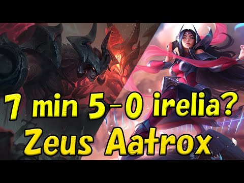 [short ver] T1 Zeus エイトロックス(Aatrox) VS イレリア(Irelia) TOP patch 12.19 NA RANK