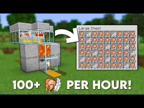 Insane Minecraft Chicken Farm - 100+ Per Hour!