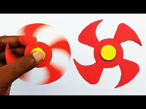 Paper Fidget Spinner - How to make a Paper Ninja Fidget Spinner without Bearings at Home