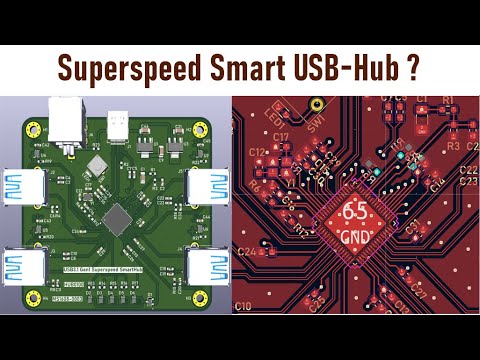 Design of USB 3.1 Gen1 Superspeed Smart USB-Hub using USB5734 in KiCAD | Magentized Labs 03