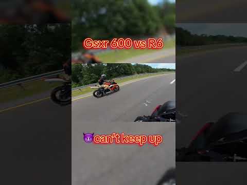 Gsxr 600 vs R6 😈 #ai #automobile #motorcycle #bike #bikelife #sportbike #yamaha #gsxr600 #yamahar6