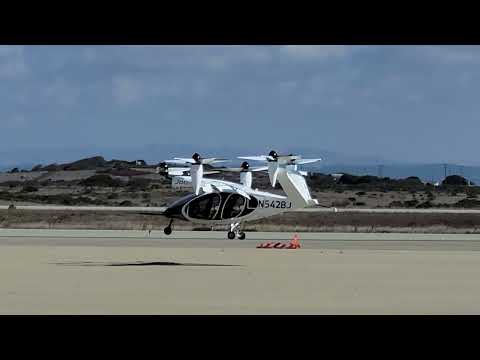 Joby Aviation eVTOL test hop at Marina Municipal Airport, California, Sept 14 2022