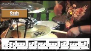 Chris Coleman 32nd note Groove | Drum Transcription 2014