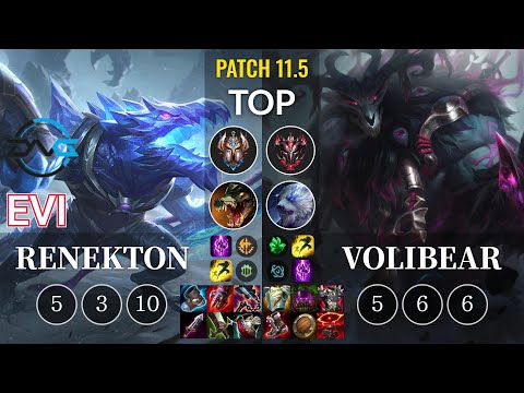 DFM Evi Renekton vs Volibear Top - KR Patch 11.5