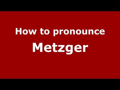 How to pronounce Metzger (Brazilian Portuguese/Brazil)  - PronounceNames.com