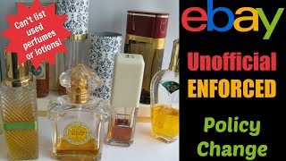 Selling Used Perfume and Lotions on eBay Policy Change