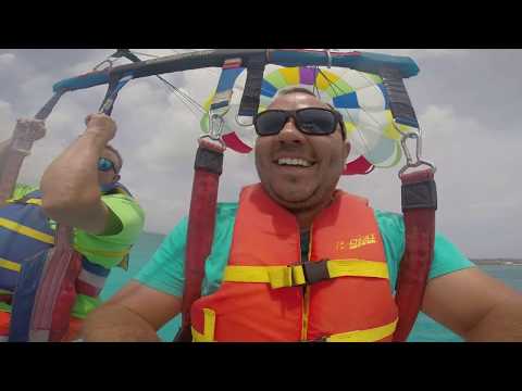Passeio Parasail em San Andres - Colômbia (decolagem)