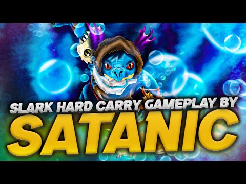 SATANIC SLARK THE MIDLANER GAMEPLAY - DOTA 2 PATCH 7.34D
