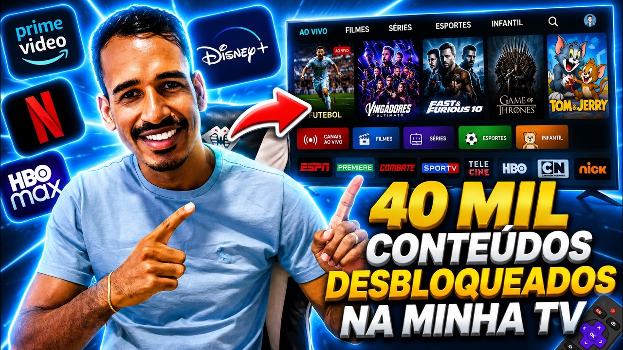 ESSE APP DE IPTV LIBEROU 40 MIL CONTEUDOS NA MINHA TV! SEM TRAVAMENTOS E SEM DELAY!