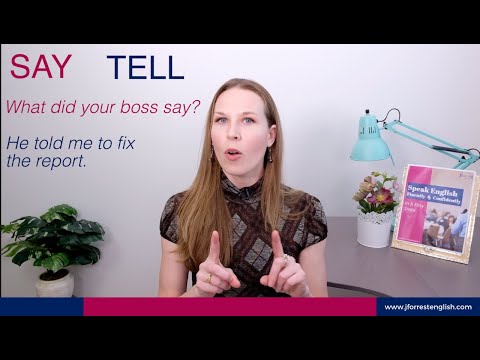 Say or Tell? Basic English Grammar
