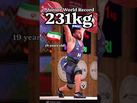 19 y/o Alireza Nasiri (110kg Iran 🇮🇷) C&amp;J Junior World Record 2025 Worlds #weightlifting