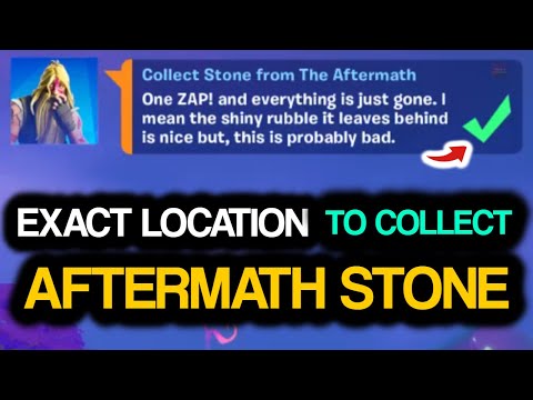Collect Stone From The AFTERMATH! How to collect stone from the aftermath in fortnite!