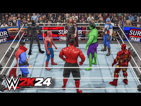 I Put All Avengers in Battle Royale Match - WWE 2K24