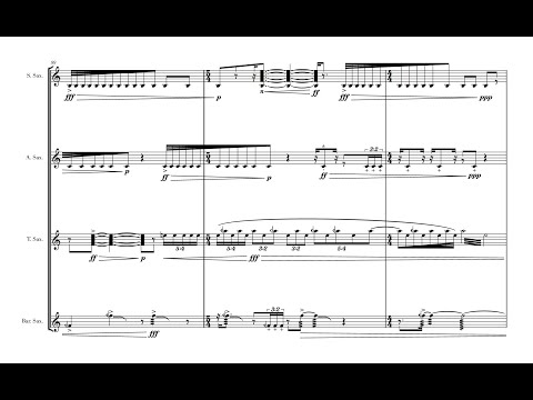 "Superinstrument No  3 (Movement I: Troubadour)" for Saxophone Quartet by Joshua Haugen