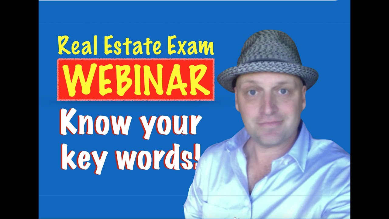 Know your Keywords for the Real Estate Exam!