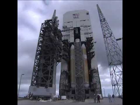 Orion's Delta IV Heavy rolls out