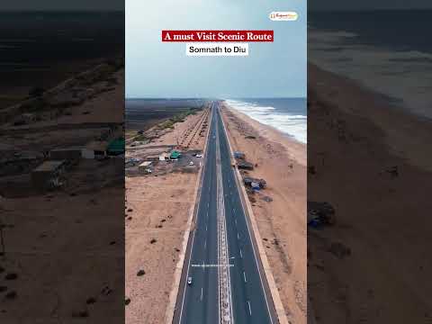 📍 Madhavpur Beach, PORBANDAR to SOMNATH Highway, Gujarat 🌊✨