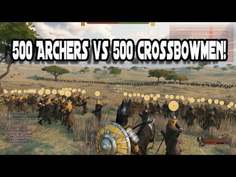 Mount & Blade 2: Bannerlord 500 Archers vs 500 Crossbows (Huge Ranged Battles)