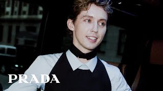 Prada Troye Sivan prepares for the Met Gala