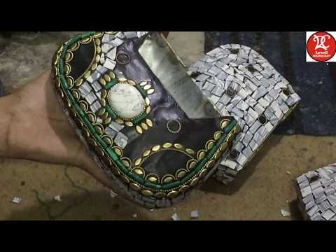 Indian Metal Mosaic Clutch Bag