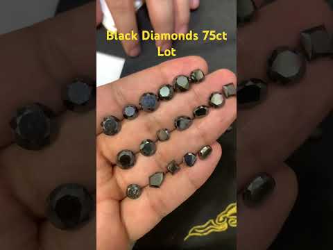 75 carats Lot of Black Diamonds for 45$ a carat - #diamonds #gems #blackdiamond #gemstone #fashoin